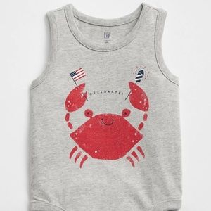 NWT *BABY GAP* Graphic Tank Bodysuit Crab 6 mos